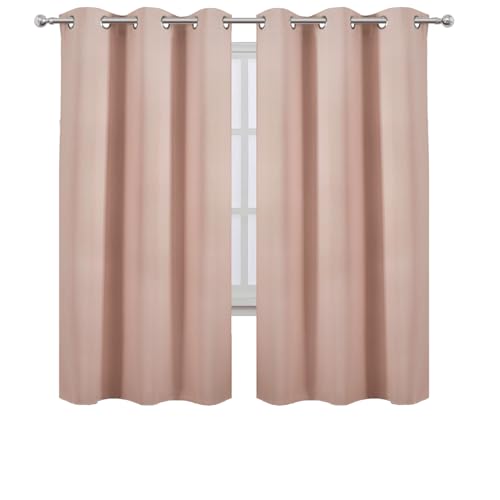 Image of LEMOMO Blush Thermal Blackout Curtains /42 x 72 Inch /Set of 2 Panels Room Darkening Curtains for Bedroom