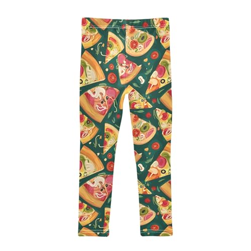 Delicious Pizza A Girls Leggings Athletic Pants Tights Stretch Bottom2