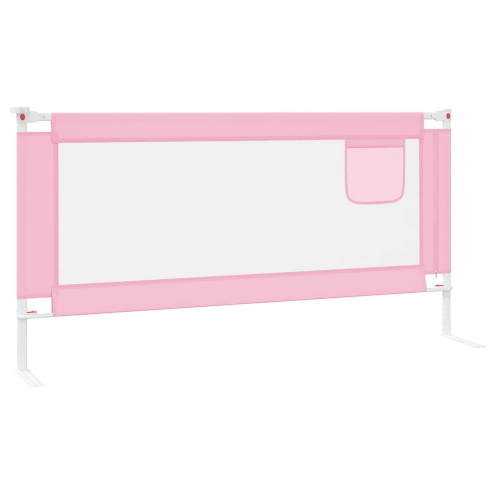 Barandilla de Seguridad Cama de niño, Barandilla Cama Niño, Barrera Cuna, Defensa Extensible, Barandilla Sofa, Rosa Tela 180x25 cm