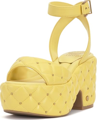 Vince Camuto Sandália feminina Ellah Platform, Lemoncello, 38