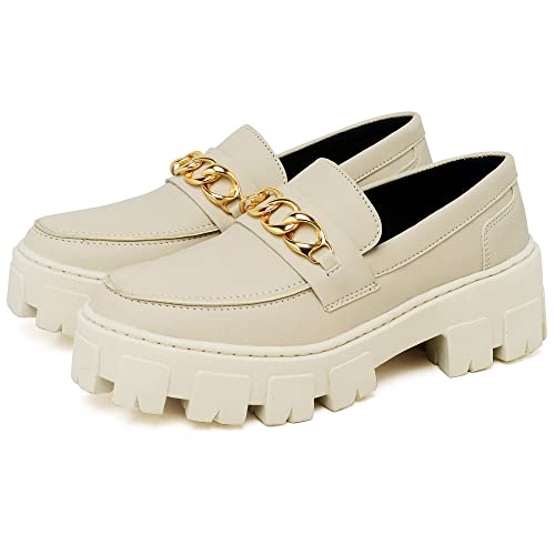 Sapato Feminino Mocassim Okford Modern DUBUY 1413AB Tamanho:38;cor:Bege;gênero:Feminino