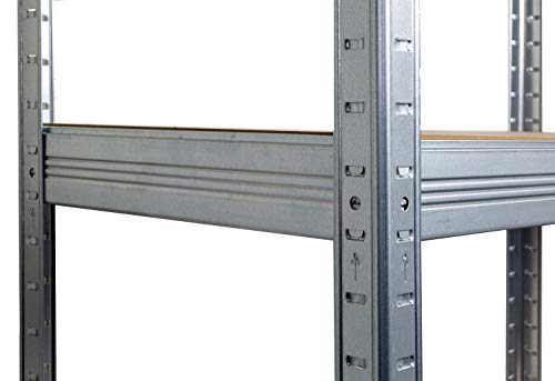 Hans Schourup 13501055 Lagerregal mit 5 böden aus MDF, Traglast von bis zu 275 kg pro Boden, 180 cm x 75 cm x 35 cm… – Bild 5