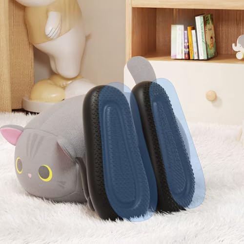Cute Cat Shower Slippers Women Men Cozy Pillow Slippers Unisex Thick Sole Indoor Outdoor Non Slip Beach Sandals4