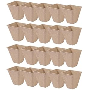 Fituenly 20 Stück Abbaubare Anzuchttöpfe