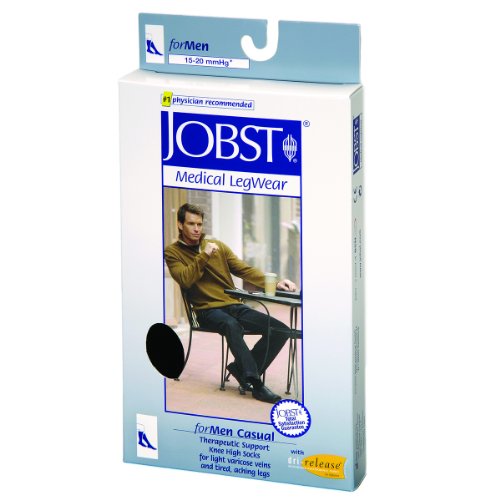 Jobst for Men Casual Support Socks 15-20mmHg Large Tall Khaki