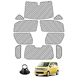 Cartist ワゴンR MH35S MH55S に適用 サンシェード 1台分 ワゴン R マルチサンシェード ブラックメッシュサンシェード 2017年2月-現行 WAGON-R 車用 遮光シェード 車窓日よけ 車種専用 6層構造 UVカット 車中泊 着替え 盗難防止 吸盤付き 取付簡単 収納便利 全窓対応 メーカー直営 10枚セット