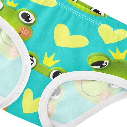 Cotton Toddlers Underwear Floral Cute Cartoon Frog Green Blue Panties Little Girl Cartoon Briefs Undies Kids 2t4