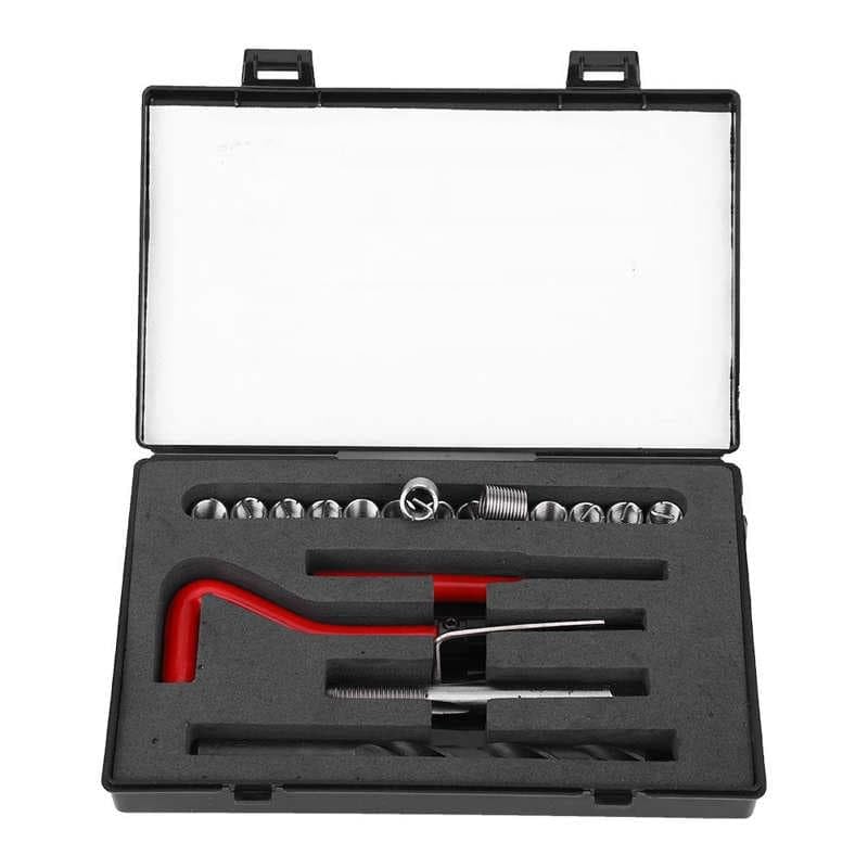 20PCS M9X1.25 Thread Repair kit Stainless Steel Twist Drill Wrench Thread Insert Thread Insert Set
