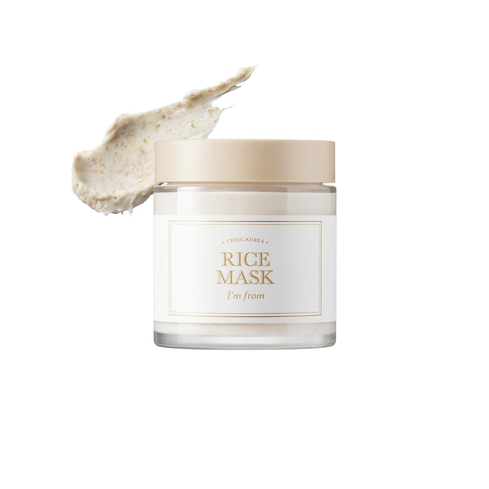 I'm from Official Im From Rice Mask, 4.3 oz (110 g), Scrub, Rinse Pack, Rice Bran, Cuticle, Glossy, Brightening, Mild