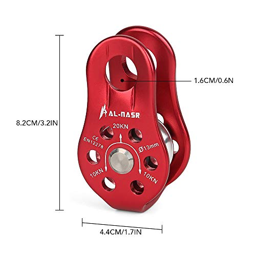 Polia, Andoer Polia fixa profissional para cabo de trole polia com rolamento de esferas, escalada em