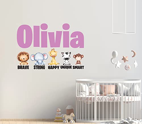 Vinilo Decorativo Safari Acuarela para Bebé 15x11" miniatura 5