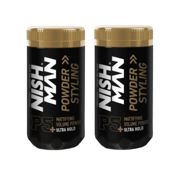 Nishman Mattifying Volume Powder Hair Wax P5+ ULTRA HOLD | Matte Finish | Vegan & Cruelty Free | Hair Voluminizing Powder Wax | Paraben & Sulphate Free 20-Gm (Pack Of 2)-image-35