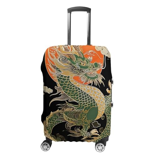 Chinese Dragon Travel Suitcase Protector Luggage Cover Protective Washable Anti-scratch Baggage Cover