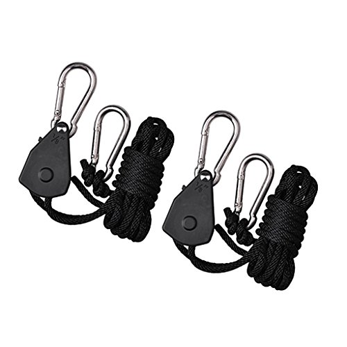 Cabides de corda de crescimento Serenable 2 pares para pendurar refletores e luminárias, filtros de