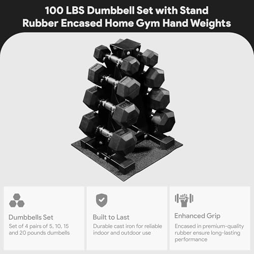 BalanceFrom Rubber Coated Hex Dumbbell Weight Set with Storage Rack Review