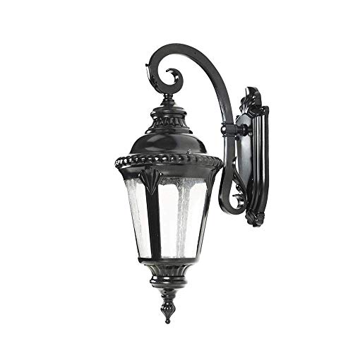 Applique traditionnel européen rétro en verre et métal étanche pour terrasse