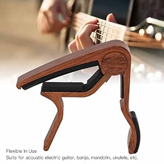 Capo, Clip de verrouillage ferme portable Capos pour jouer(Bois sombre) - Les Beatles, Paul McCartney, John Lennon, RIngo Starr, George Harrison Capo, Clip de verrouillage ferme portable Capos pour jouer(Bois sombre) – Image 2