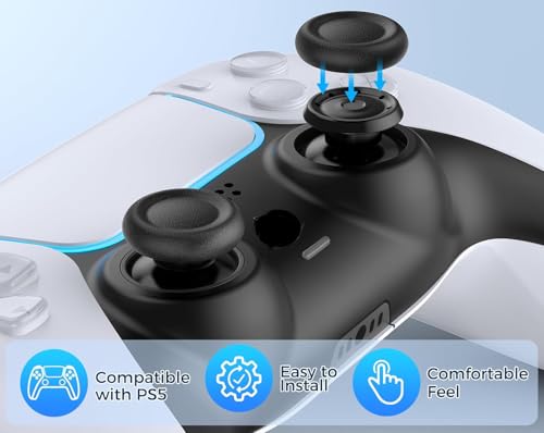 Image of New World JOYSTICK REPLACEMENT CAPS FOR PS5 ,Easy to install Joystick Replacement Cap Thumb Grips for PS5 Controller Replacement Part Repair Accessories- 4 PC