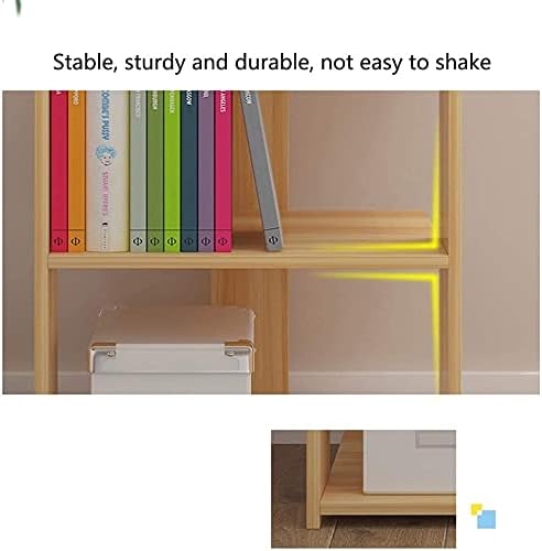 Miniatura 5 de Mesita de noche rústica moderna, mesa auxiliar vintage para sofá con estantes de almacenamiento, fácil de montar, mesita de noche de madera sólida