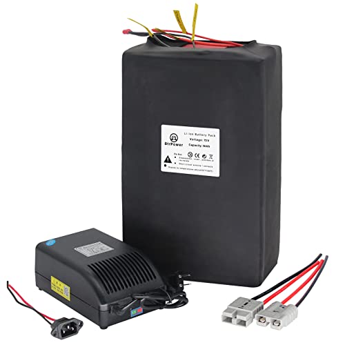 72V 50Ah Ebike Battery Electric Scooter Lithium ion Battery with 5A Fast Charger and 50A BMS for 1000w - 4000w Motor Ebike Electric Motorcycle Bicycle Battery