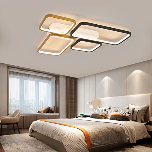 Plafonnier LED moderne carré régulable pour un salon contemporain