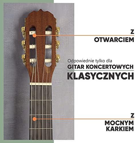 Villkin Struny gitarowe - struny nylonowe wysokiej jakości do gitary klasycznej/akustycznej - Zestaw 6 strun