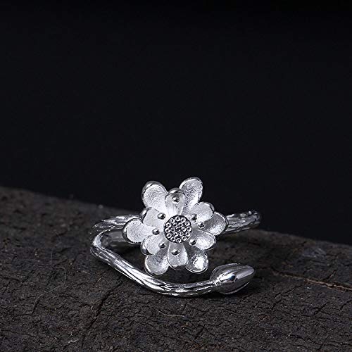 Bague ajustable femme en argent S925, le cadeau romantique idéal