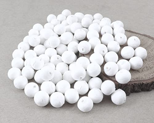 Lot de 100 boules en ouate de cellulose ø 10 mm - SPUNNYS, Blanc