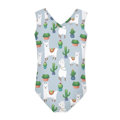 Image of Girls Fashion Print One Piece Swimsuit Bathing Suit Gymnastic Leotard for Kids, 5-14 Years