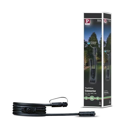 Paulmann 93926 Outdoor Plug&Shine Câble 2m 1 in-2 out, IP68, 2x1,5qmm H07RN-F, Noir