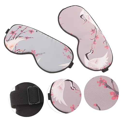 FRCOLOR 2 Pçs Máscara Facial Máscara De Dormir De Seda Para Mulheres Máscara De Dormir De Dormir Par