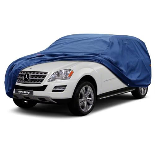 Image of Kaugung Heavy Duty SUV Cover Custom Fit for Mercedes Benz ML350 ML400 ML500 ML63 (1998-2019),Waterproof SUV Car Cover with Anti-Theft Lock,Sun, Dust & Snow Protection.(USA Warehouse,Within 3-7 Days)