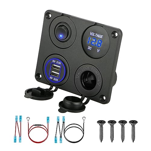 Adaptateur de voiture avec affichage numérique et double port USB haute vitesse