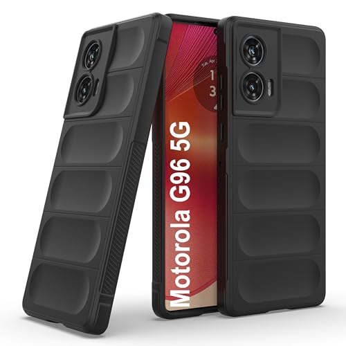 Image of Zapcase Back Case Cover for Motorola G96 5G | Compatible for Motorola G96 5G Back Cover | Liquid Silicon Magic Case with Camera Protection| Black
