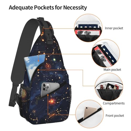 Sling Bag negro tipo chest para hombres y mujeres miniatura 3