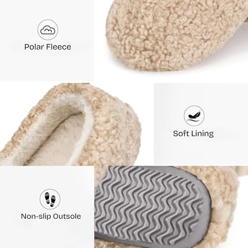 Fuzzy Slippers Women Furry Soft Curly Full Slippers Memory Foam Lightweight House Shoes Cozy Loafer with Polar Fleece Lining Fall Winter Cute Fluffy Bedroom Shoes Slip On Slipper3