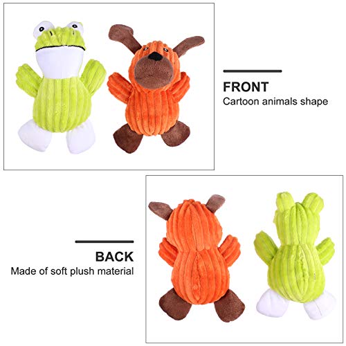 TEHAUX 2 peças de brinquedo de pelúcia para animais de estimação Brinquedo de mastigar para animais