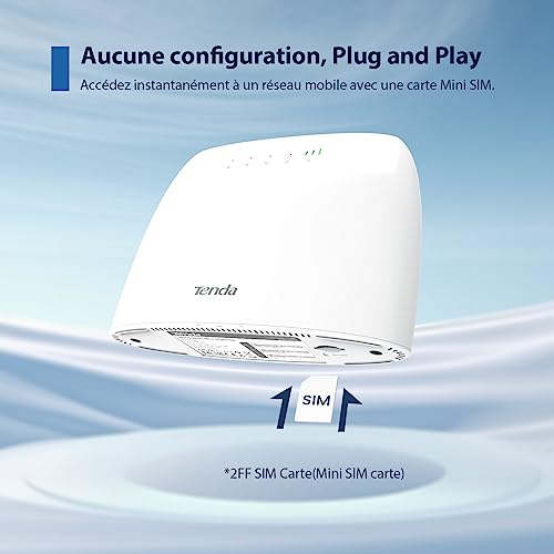 Tenda 4g sim router 4g box 4g lte 150mbps 300mbps wifi router plug play sim card modem for all operators easy setup internal antennas ethernet ports 4g03