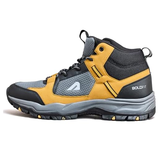 Boldfit Trekking Shoes for Men Hiking Shoes for Men for Outdoor High Neck Shoes for Men Anti Skid Boot Shoes for Men for Hiking, Trekking Shoes Men Water Repellent Tracking Shoes for Men - 9