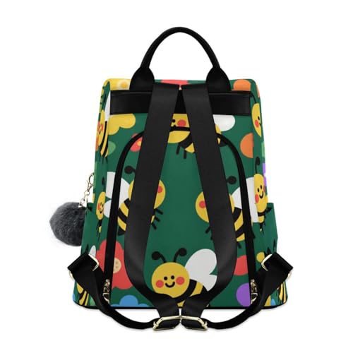 Fashion travel backpack trendy travel backpacks for women for Daily College Shopping with Pom-pom keychain2