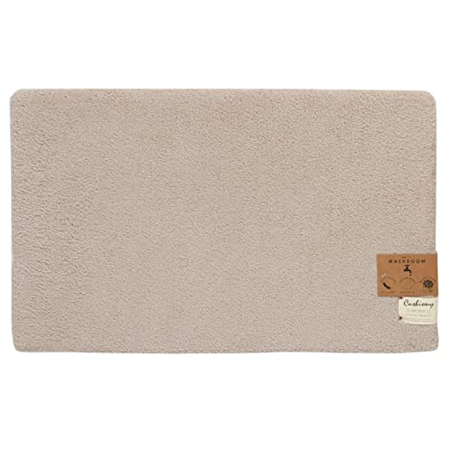 センコー B.B.collection クッショニー 2 洗面 マット 約50×80cm ベージュ 厚手 ボリューム ふんわり 50027