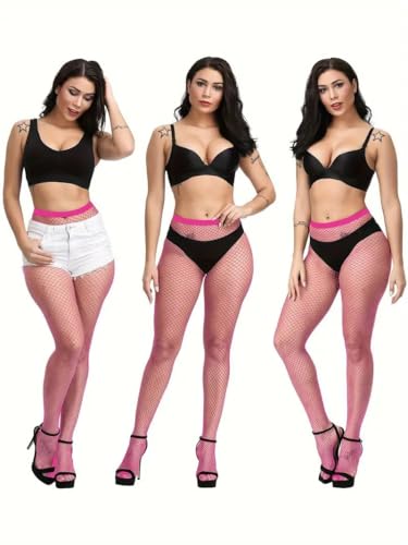 Image of Boolavard Fishnet Stockings, High Waist Tights for Women, Fish Net Tights Ladies Plus Size One Size Fit All