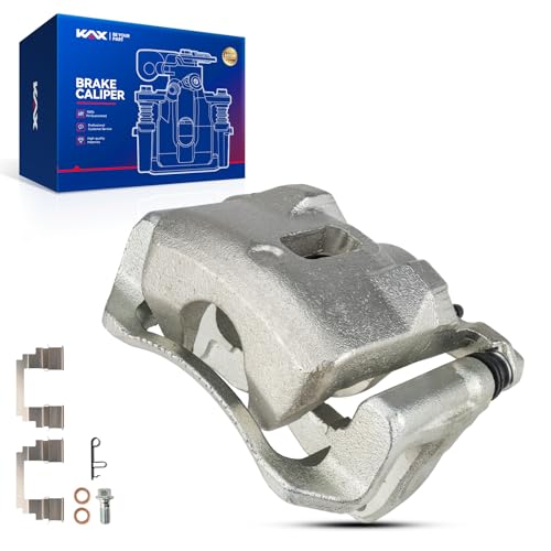 Image of KAX Disc Brake Caliper Assembly for 2003-2008 Toyota Corolla, 2003-2008 Toyota Matrix, 2003-2008 Pontiac Vibe, Front Left Driver Side, #19B2698 Brake Caliper