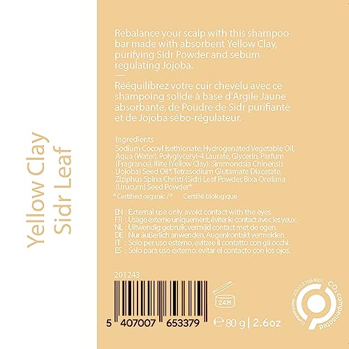 Arista Shampoo For Oily Hair | Travel Shampoo Bar | Yellow Clay, Sidr Fruit Powder & Jojoba Shampoo | Oily Hair Shampoo | Sulfate Free Shampoo Vegan | Shampoo Sulfate Free Paraben Free #TOP7