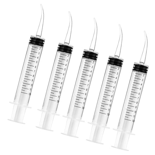ペット シリンジ 12ml 5本セット プラスチック メモリつき カーブ ノズル 犬 猫 給水器 注入器 流動食 給食 給水 介護 インク注入 針なしシリンジ
