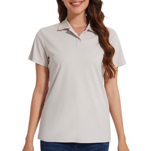 Image of Casei Womens Shorts Sleeve Polo Golf Shirts Quick Dry UPF 50+ Tennis Pickleball Top Collared Casual Work Athletic Shirts