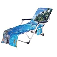 Telo Per Lettino Spiaggia In Microfibra - 75x210cm Con Tasche, Leggero E Super Assorbente - Foto 5