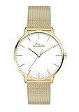 s.Oliver Damen Analog Quarz Armbanduhr mit Edelstahl Armband SO-3445-MQ