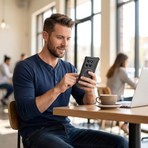 Image of ShieldTech Back Cover Case for Motorola Moto Edge 60 Pro 5G | 360 Protection Mobile Phone Case Mag-Safe | Motorola Edge 60 Pro Back Case | Moto Edge 60Pro Back Case - Black TPU+PC