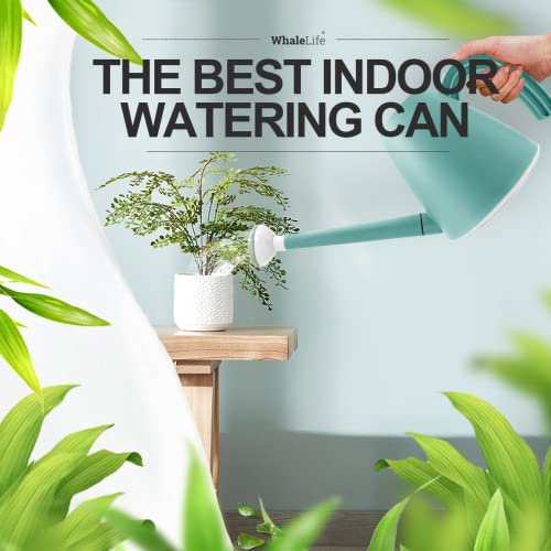 Image of Indoor House Plant Watering Can, Small Plastic Long Spout Water Pot 2.0L /67oz (Blue)